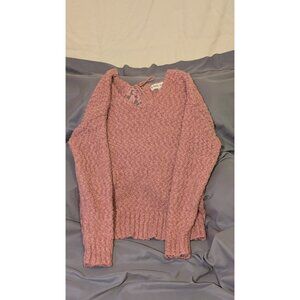 Knox Rose Fuzzy Sweater with Lace Back